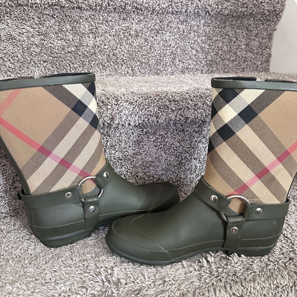 Burberry Plaid Rain Boots